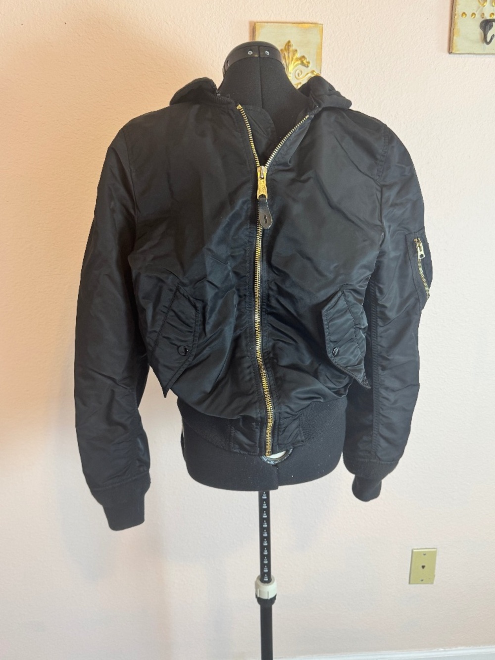 Streetwear Hooded Alpha Industries Bomber Medium Black